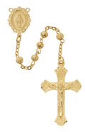 GOLD OVER STERLING SILVER ROSARY DELUXED GIFT BOX