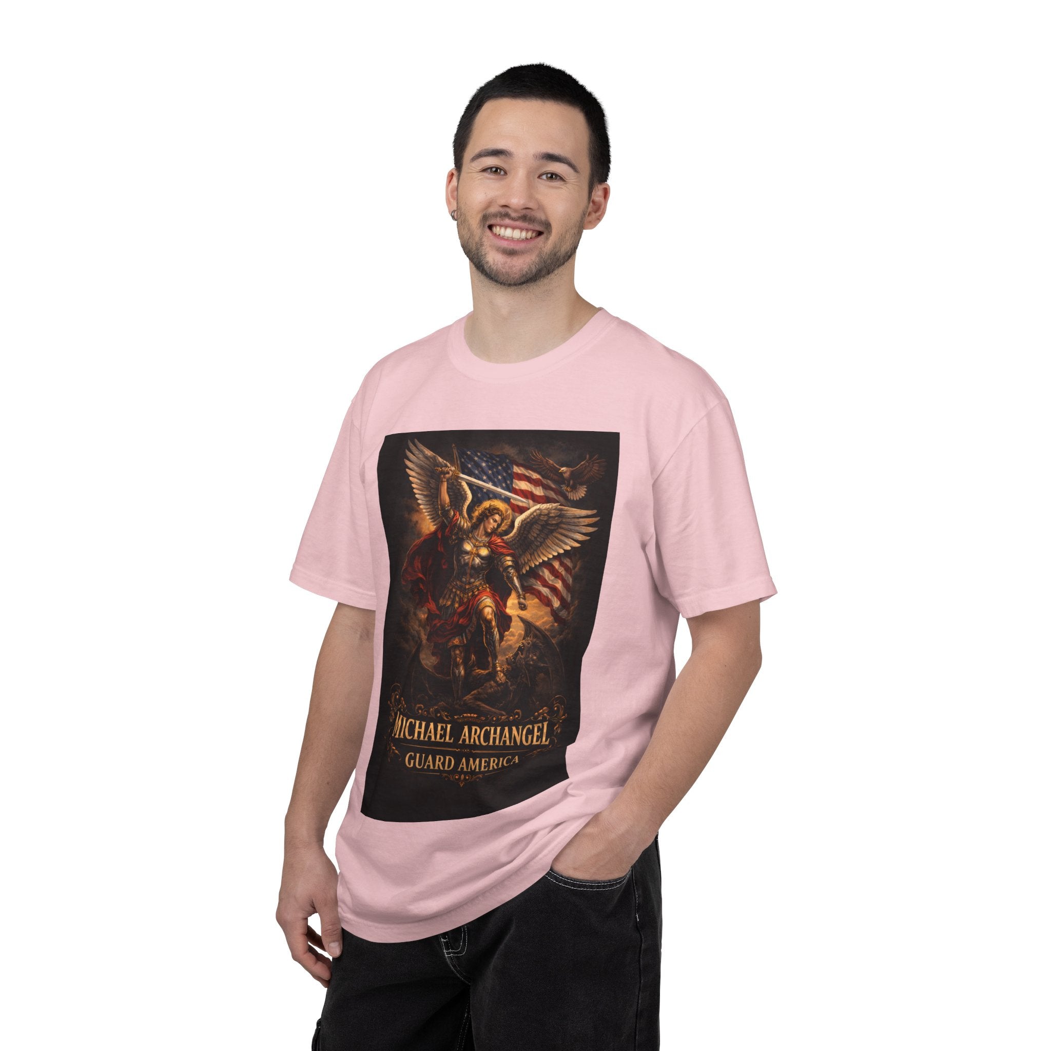 Archangel Michael Graphic T‑Shirt — "Michael Archangel Guard America" Patriotic Spiritual Tee