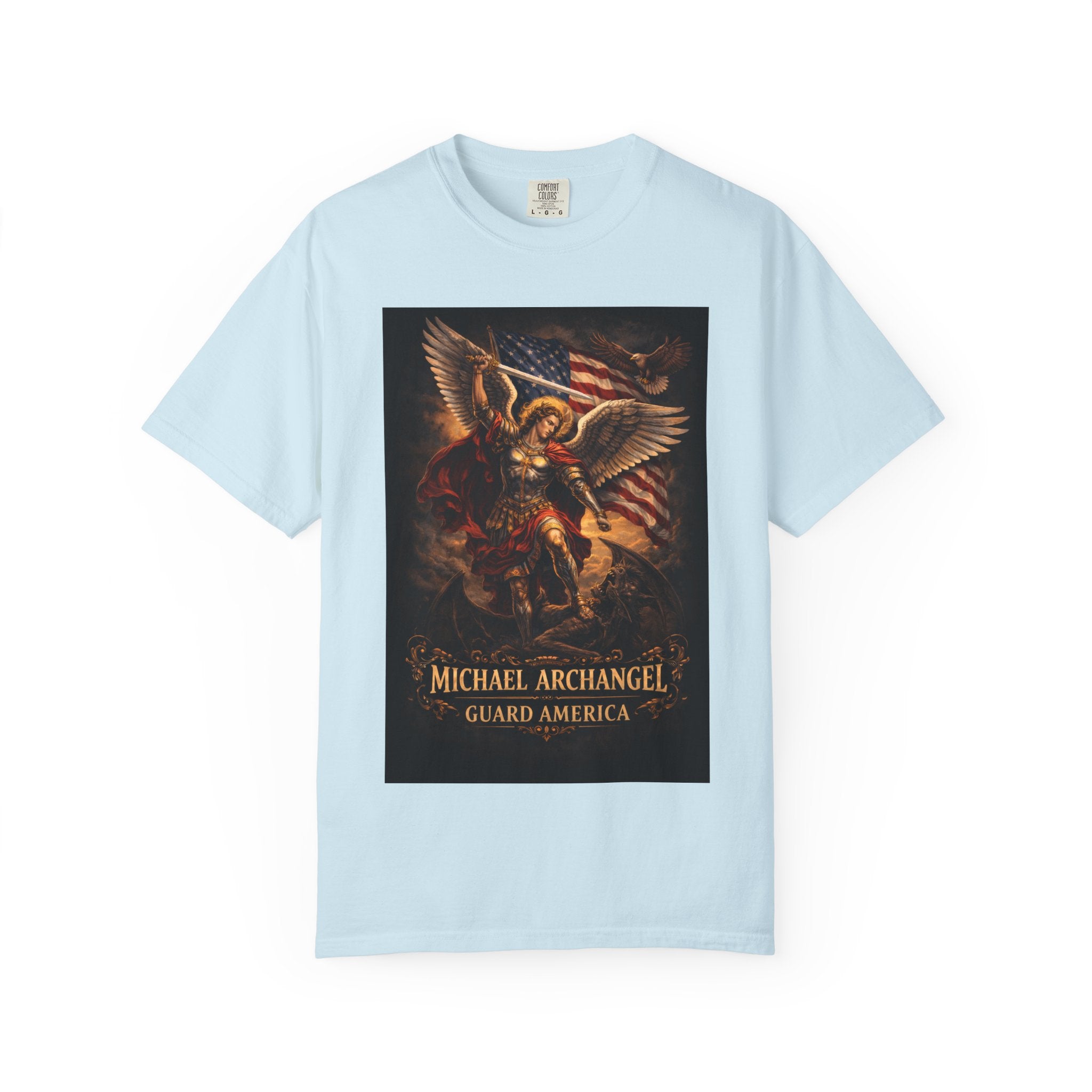 Archangel Michael Graphic T‑Shirt — "Michael Archangel Guard America" Patriotic Spiritual Tee