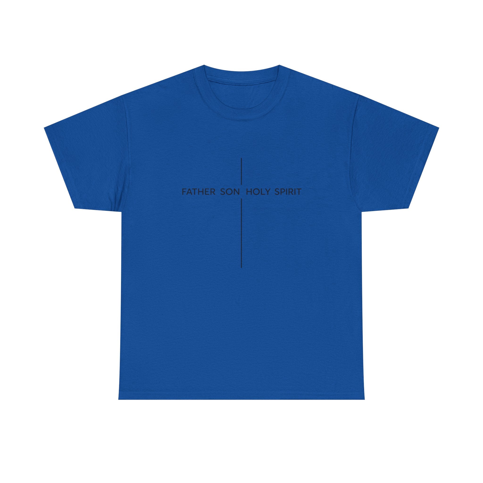 Father Son Holy Spirit Cross T‑Shirt — Minimal Christian Tee