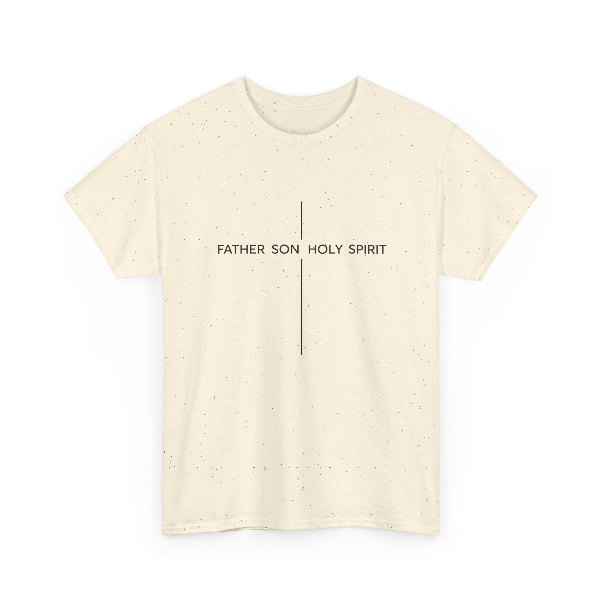 Father Son Holy Spirit Cross T‑Shirt — Minimal Christian Tee