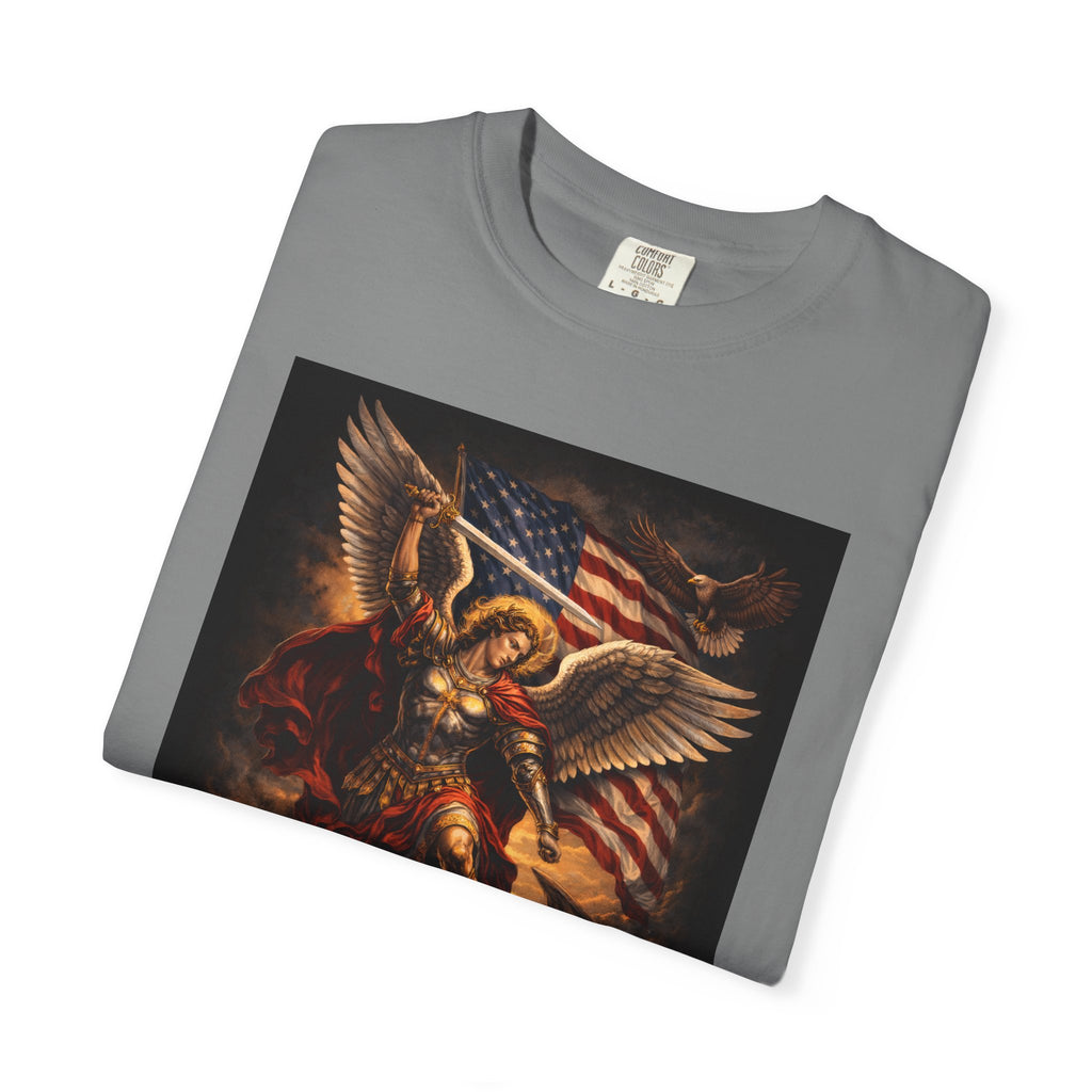 Archangel Michael Graphic T‑Shirt — "Michael Archangel Guard America" Patriotic Spiritual Tee