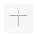 Christian Cross Car Magnet — "Father Son Holy Spirit" Religious Vehicle Decal