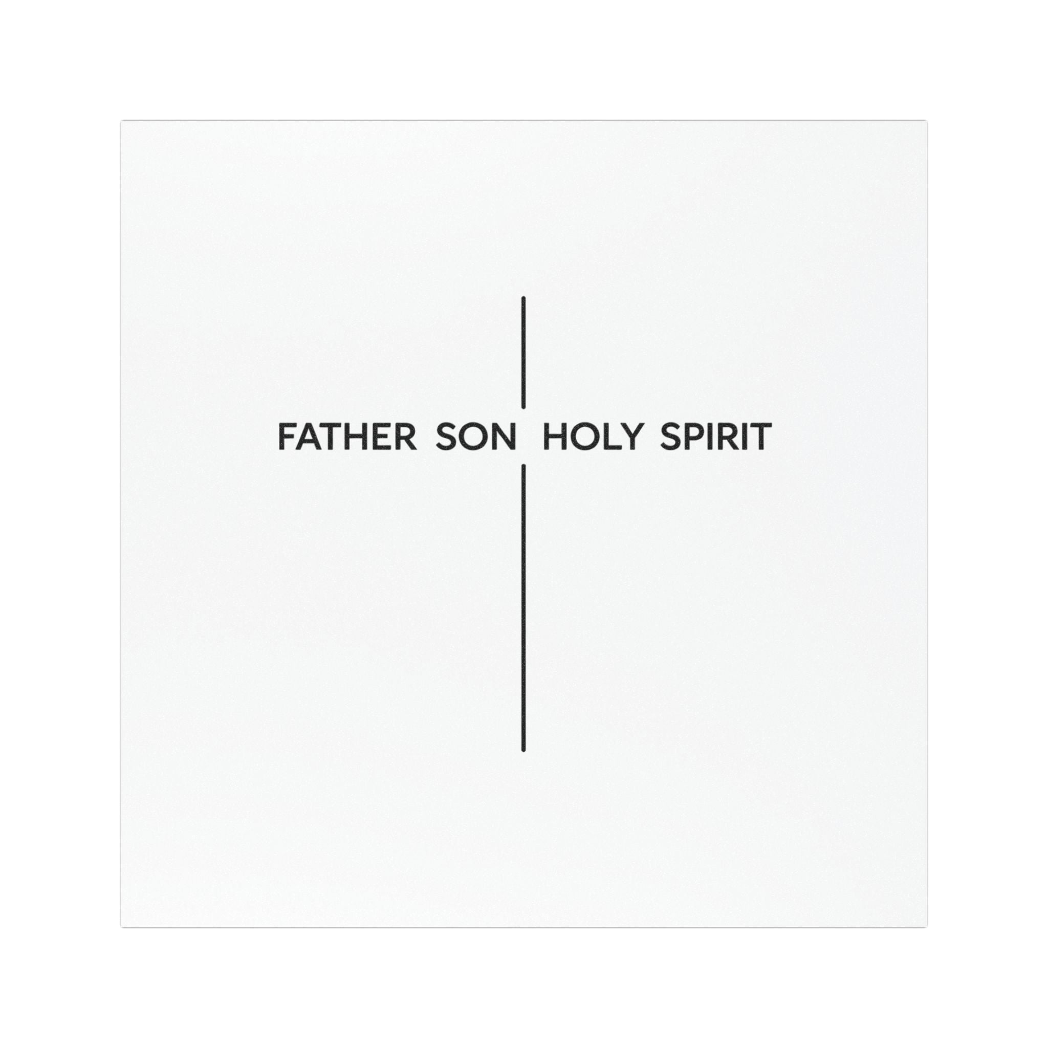 Christian Cross Car Magnet — "Father Son Holy Spirit" Religious Vehicle Decal
