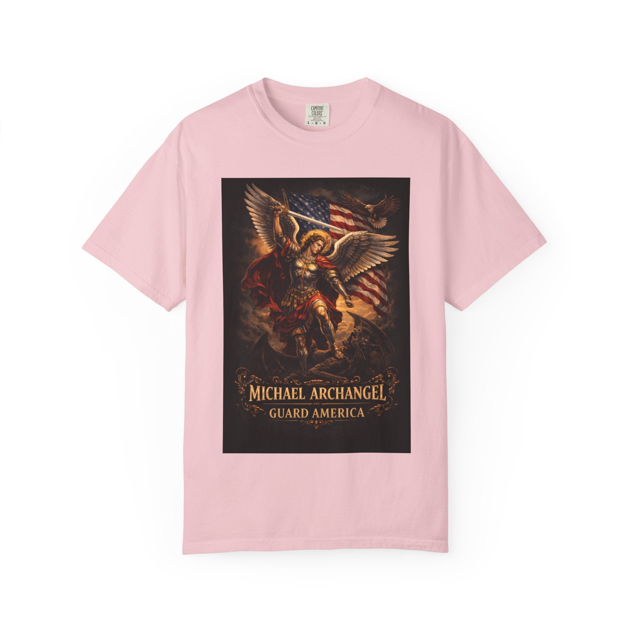 Archangel Michael Graphic T‑Shirt — "Michael Archangel Guard America" Patriotic Spiritual Tee