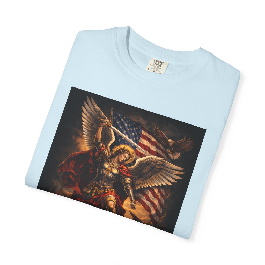 Archangel Michael Graphic T‑Shirt — "Michael Archangel Guard America" Patriotic Spiritual Tee