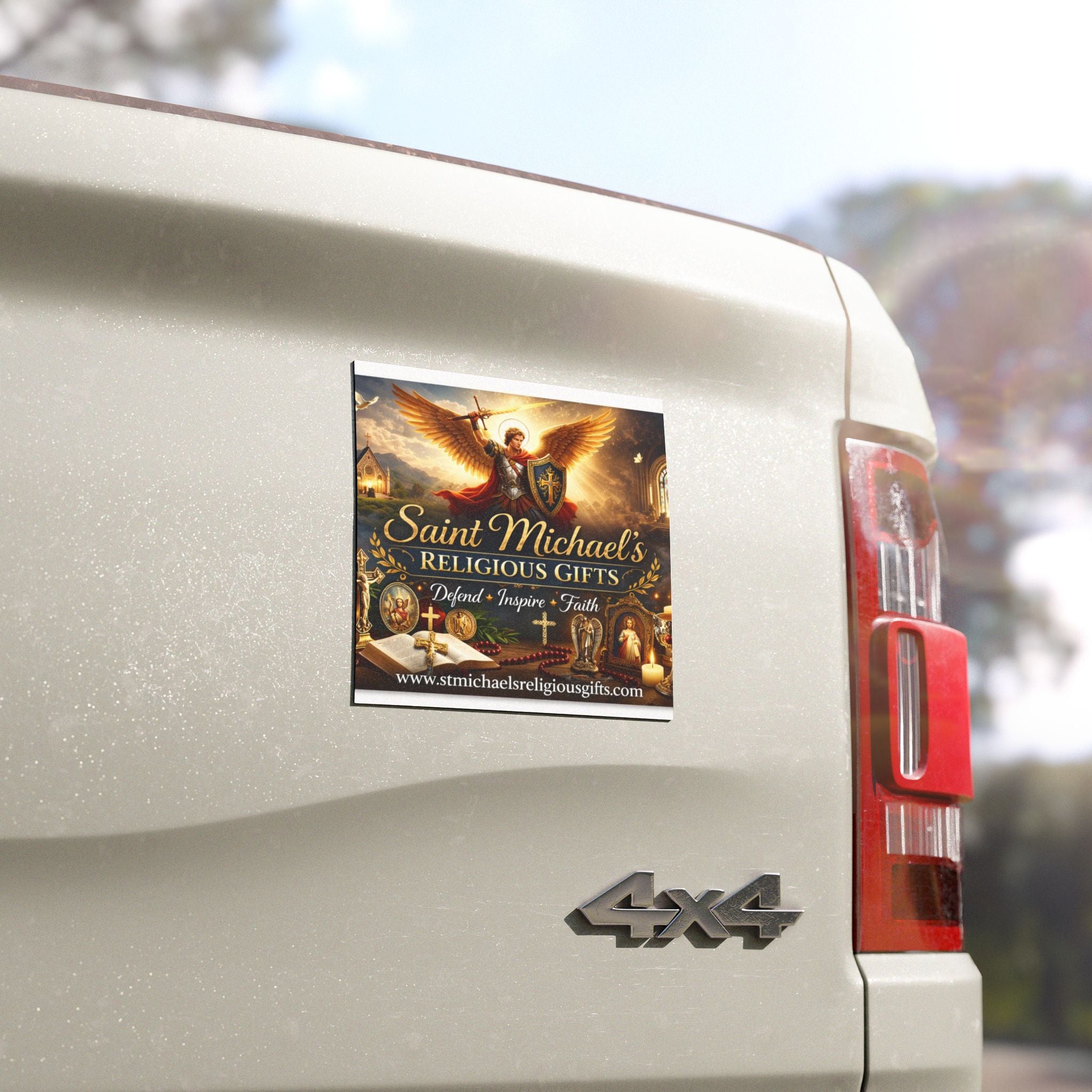 Saint Michael Car Magnet — Religious Faith & Protection Decorative Magnet