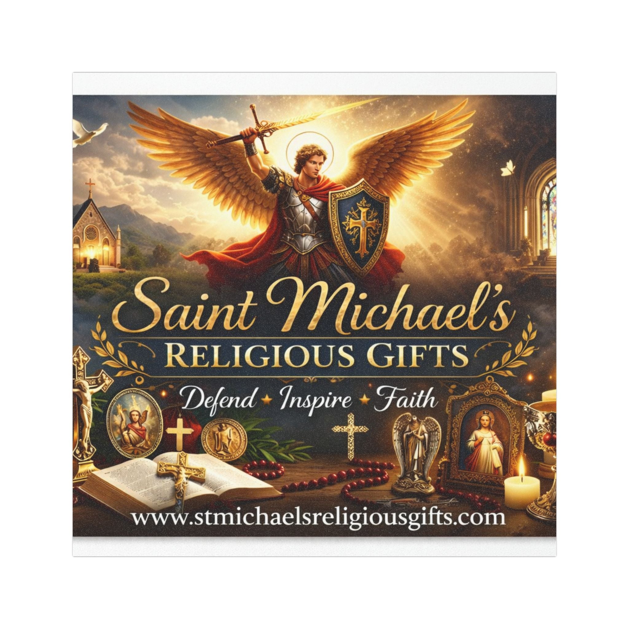 Saint Michael Car Magnet — Religious Faith & Protection Decorative Magnet