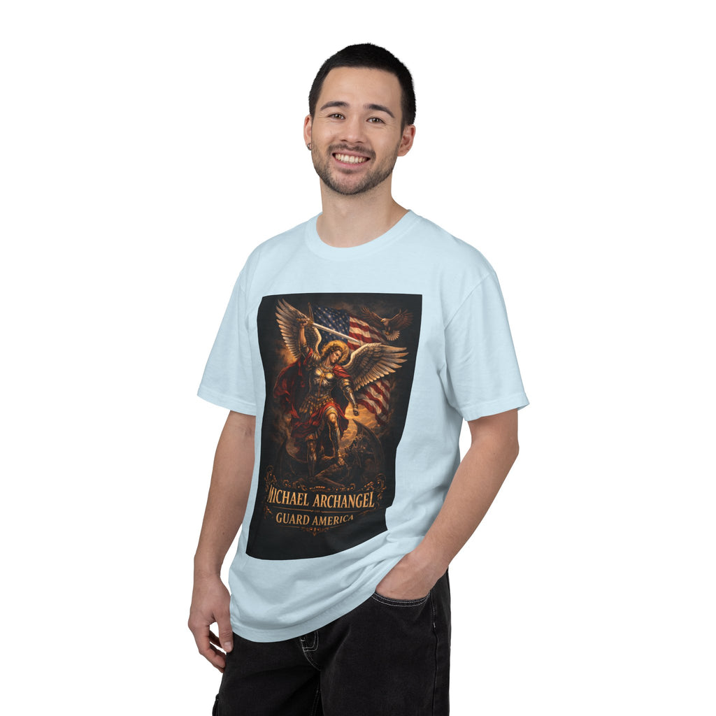 Archangel Michael Graphic T‑Shirt — "Michael Archangel Guard America" Patriotic Spiritual Tee
