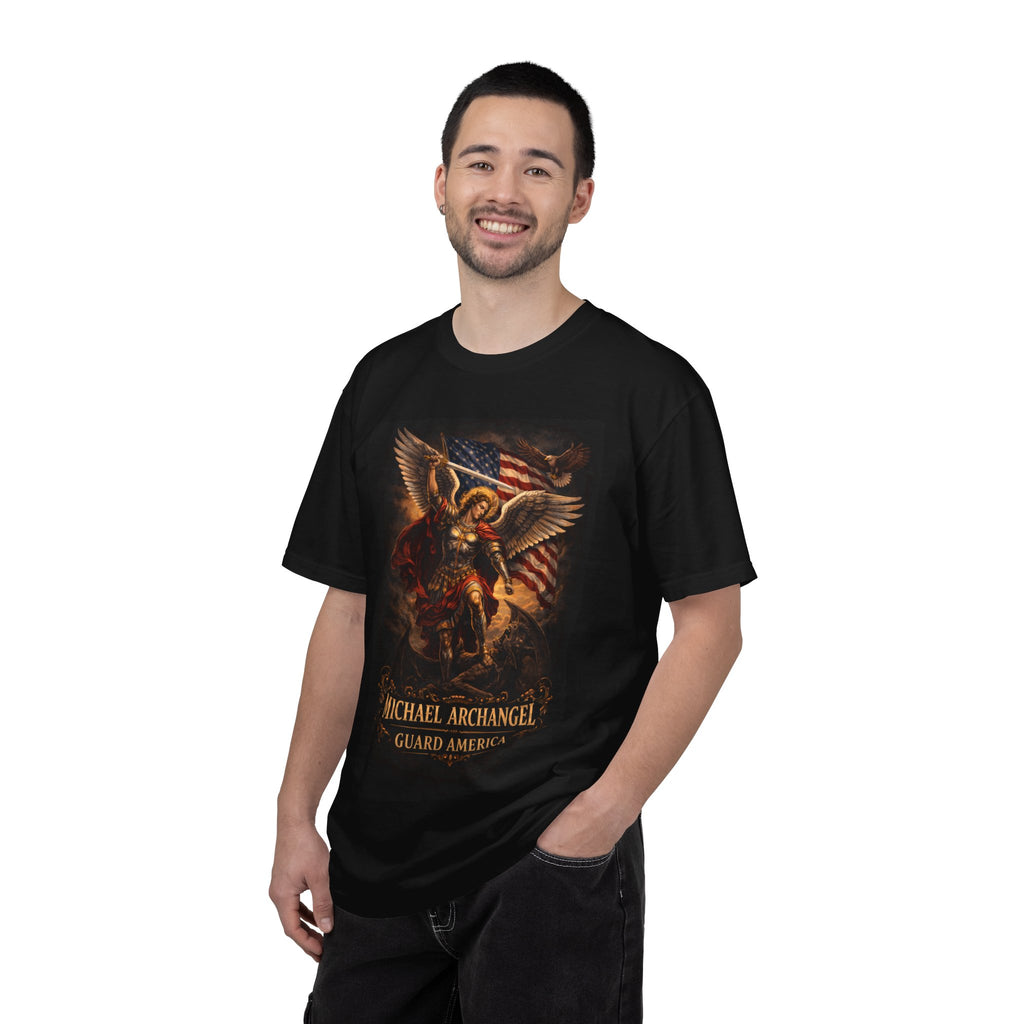 Archangel Michael Graphic T‑Shirt — "Michael Archangel Guard America" Patriotic Spiritual Tee