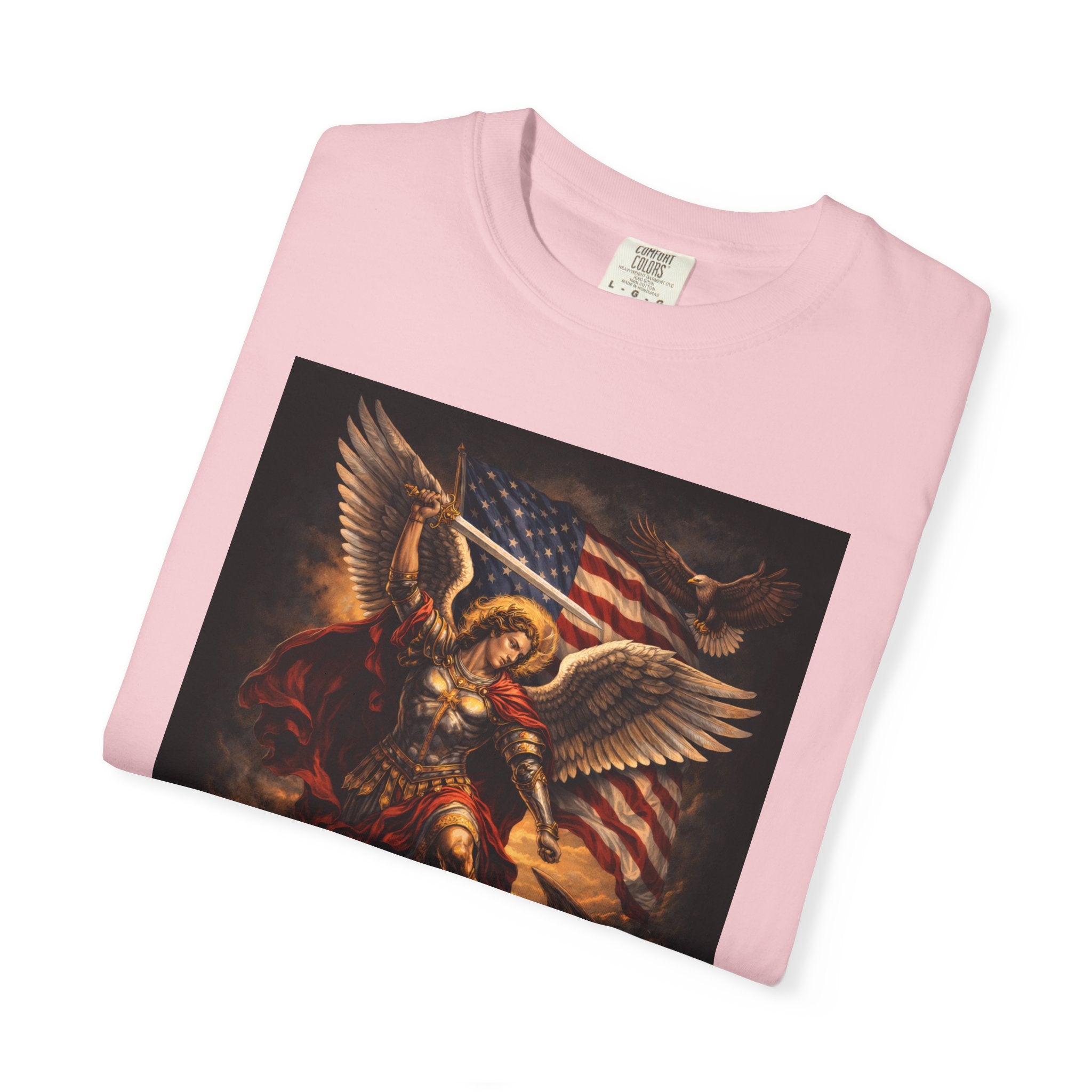 Archangel Michael Graphic T‑Shirt — "Michael Archangel Guard America" Patriotic Spiritual Tee