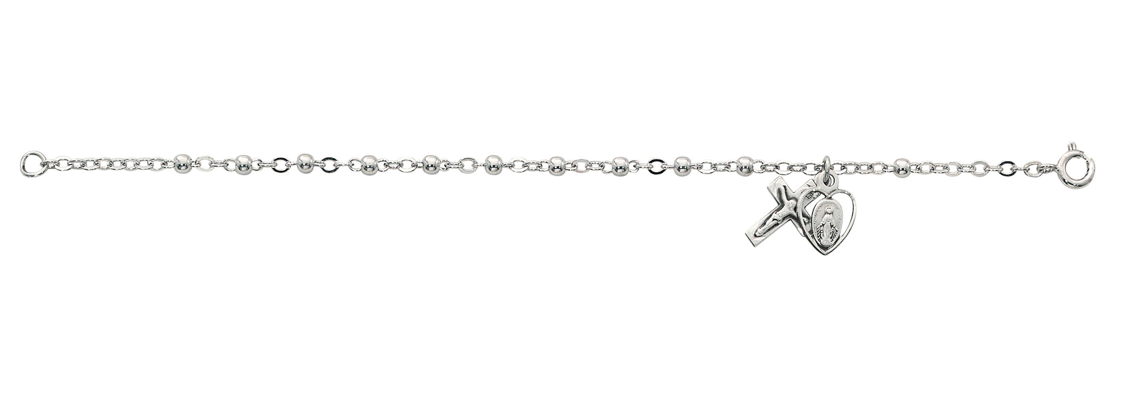 6.5in. All Sterling Rosary Bracelet Boxed