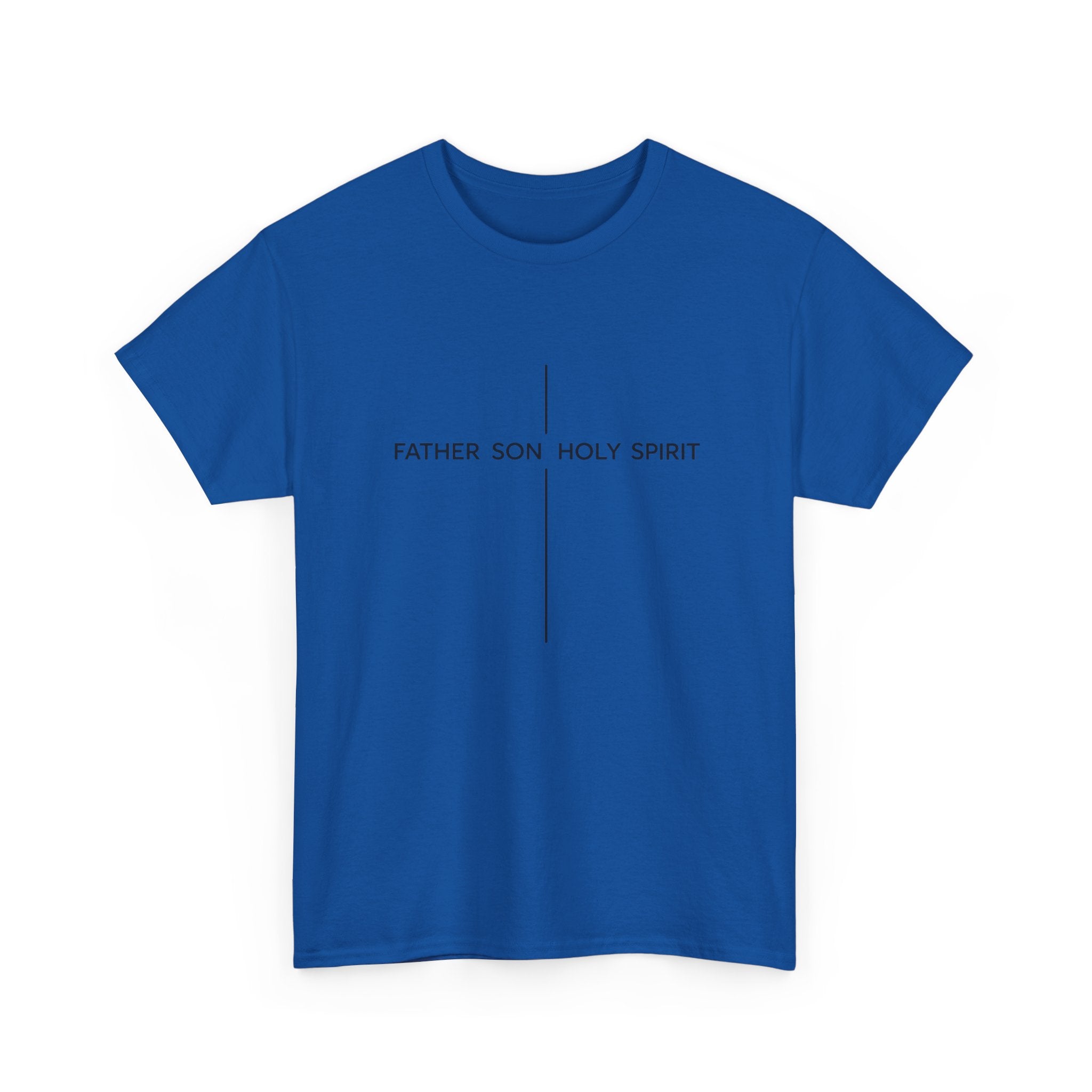 Father Son Holy Spirit Cross T‑Shirt — Minimal Christian Tee