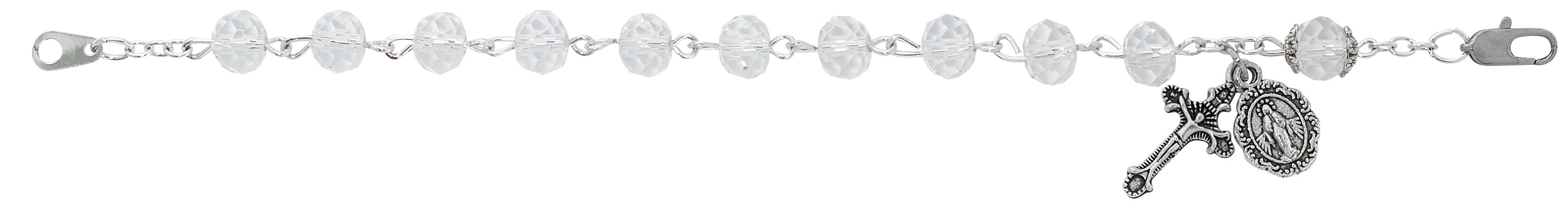 Crystal Rosary Bracelet, Boxed