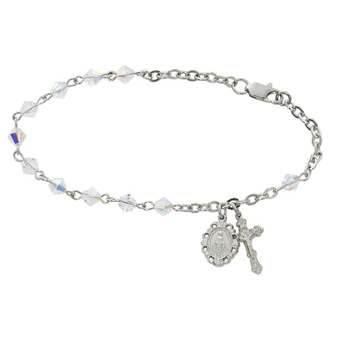 Swarovski Crystal Rosary Bracelet Boxed