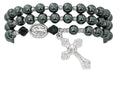 Hematite Twistable Rosary Bracelet Carded
