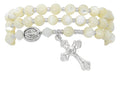 Mother Of Pearl Twistable Rosary Bracelet Carded