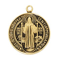 Gold over Sterling Silver St. Benedict medal