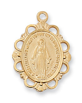 Gold over Sterling Miraculous Pendant