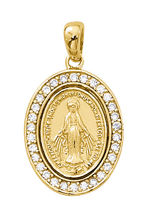 Gold over Sterling Silver Miraculous medal