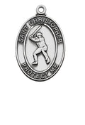 Sterling Silver Boys Baseball Pendant