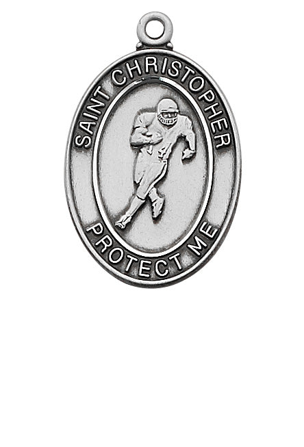 Sterling Silver Boys Football Pendant